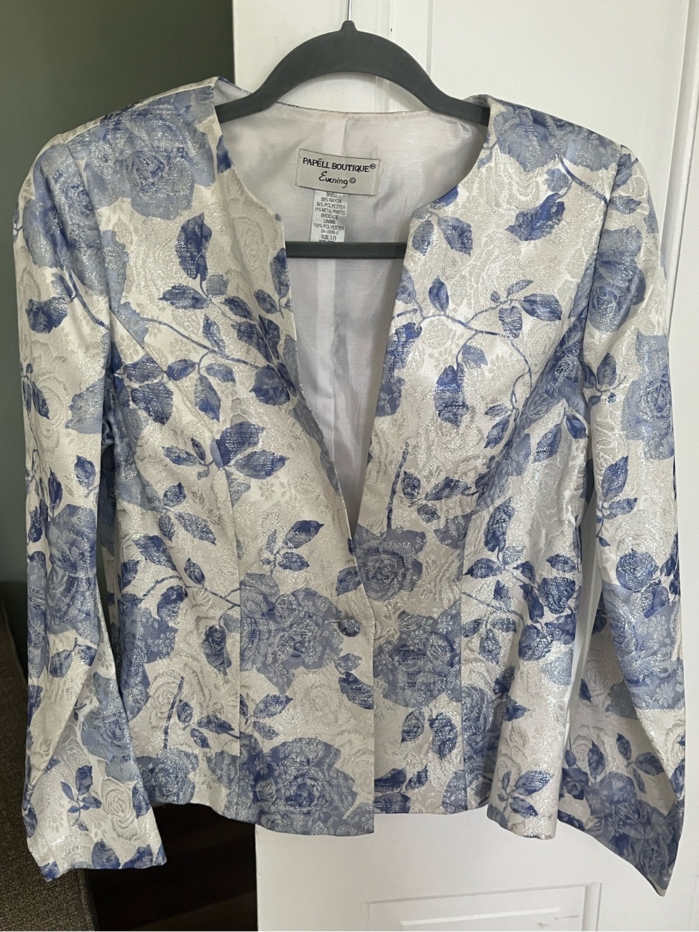 Papell Boutique Evening Jacket Floral size 10
